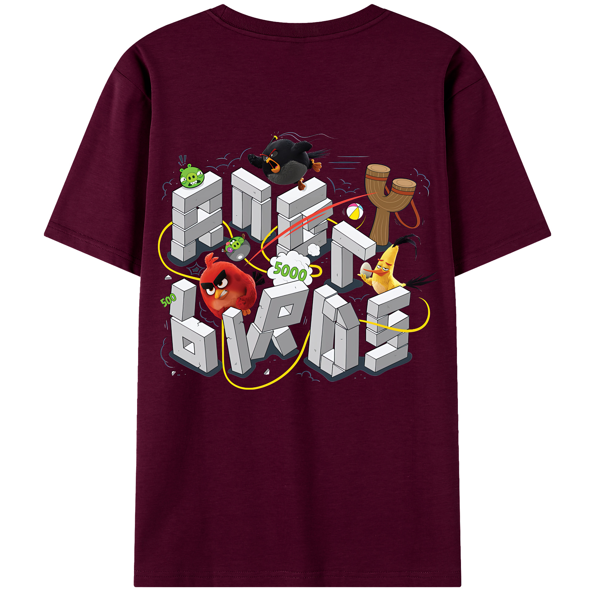 （画像用） Angry Birds アングリーバード レディース半袖Tシャツ(バックプリント)